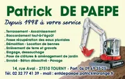 Logo De Paepe Terrassement, entreprise de terrassement depuis 1998 à Vexin-sur-Epte